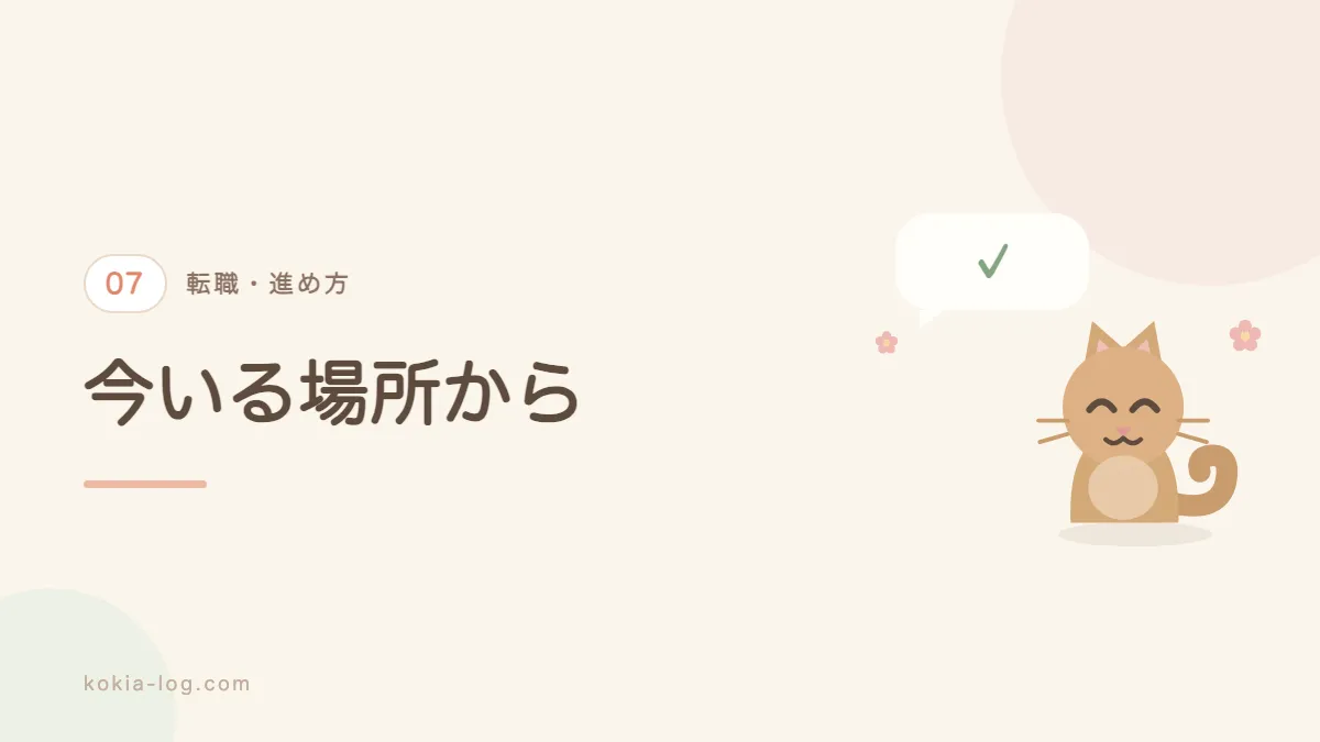 転職活動の進め方と期間の目安をまとめたセクションのバナー画像