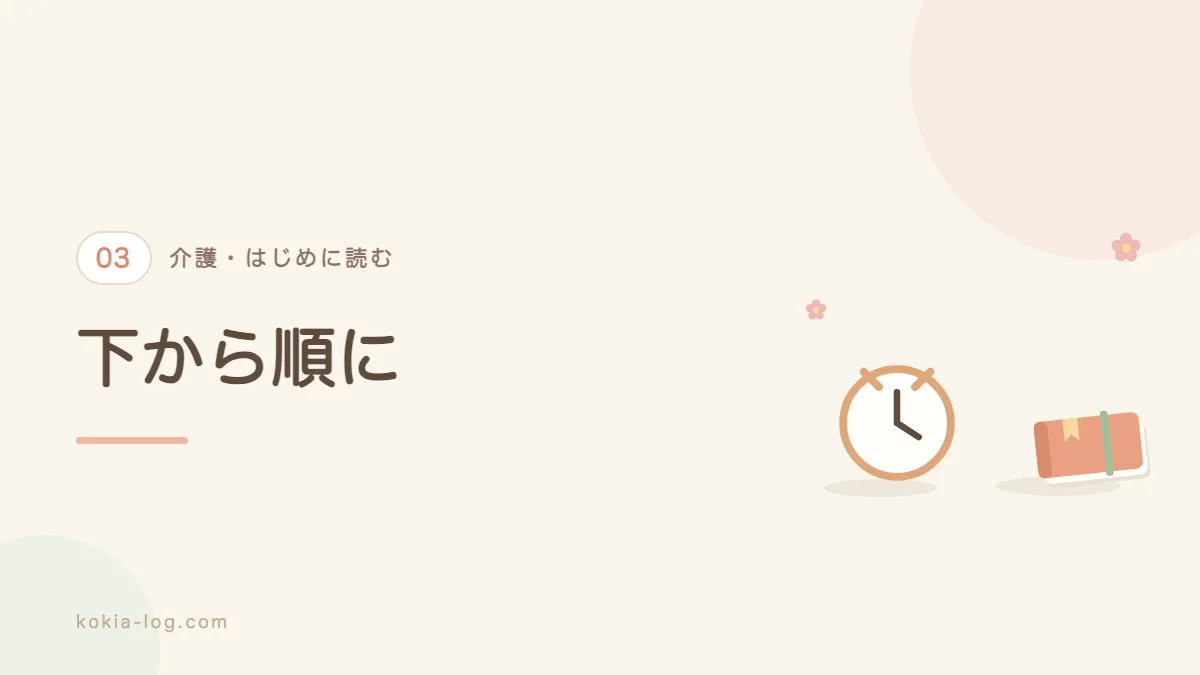 介護の資格を初任者研修から順に取る流れを解説するセクションのバナー画像